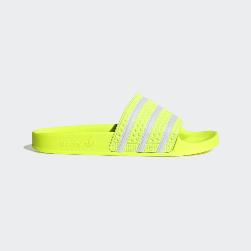 Adidas Men's Adilette Slides Yellow/White Ireland EE6182